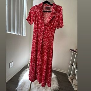 Reformation l Red floral dress